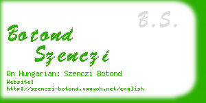 botond szenczi business card